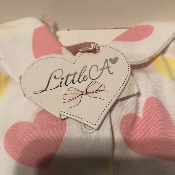 Little A Janice Pastel Hearts Heart Print Legging Set - Bright White - Picture 5 of 11